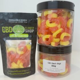 Alternative view of CBD Peach Rings | 50mg – cbd peach ring gummies – cbd peach